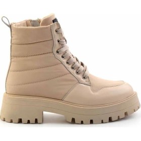 Resim Bej Hakiki Deri Kadın Bot & Bootie K02351320503 Bej 