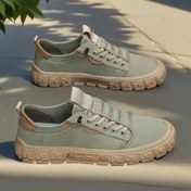 Resim Erkek Tek Renk Rahat Spor Ayakkabılar, Preppy Stil Alçak Top Skateboard Ayakkabıları, Nefes Alabilen Kaymaz Bağcıklı Çok Fonksiyonlu Spor Koşu Tenis Basketbol Tuval Ayakkabılar, Tüm Sezon Açık Hava Sokak Giyimleri 