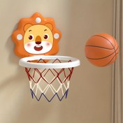 Resim Gençler için Karikatür Hayvan Basketbol Potası Seti, Mini Toplar & Pompa ile - Duvara Monte Edilebilir, İç/Dış Mekan Oyun Seti Erkek ve Kız Çocukları için, Noel Paskalya Hediyesi 