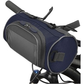 Resim Yaleker Bisiklet Ön Çantası Dokunmatik Ekranlı Su Geçirmez 1.5l Dağ Bisikleti Cep Telefonu Çantası Siyah Mavi Bisiklet Malzemesi Mavi 