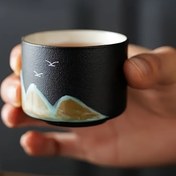 Resim 4'lü set, Çaydanlık, Çin Yeni Yılı çay hediye kutusu, Aile Sevgisi, Çin manzara resim tarzı çaydanlık, su bardağı, Kung Fu çaydanlık, Babalar Günü hediyesi 