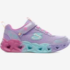 Resim Skechers Heart Lights - Color Joyful Çocuk Mor Spor Ayakkabı 