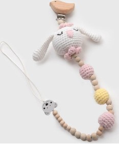 Resim Amigrumi Tavşan Emzik Askısı Çok Renkli 