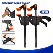 Resim 2 Adet F-Tipi Ahşap İşleme Jig Mengeneleri - Ergonomik Turuncu Saplı Manuel Ayarlanabilir Hızlı Bırakma Ratchet Mengeneri, DIY Projeler için Dayanıklı Metal Yapı, Ahşap İşçiliği Yapıştırma & Birleştirme Araçları, Ahşap İşçilik Temel Gereçleri, Hızlı Bırakma Mekanizması, Sağlam Yapı 