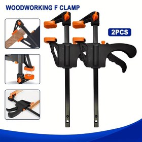 Resim 2 Adet F-Tipi Ahşap İşleme Jig Mengeneleri - Ergonomik Turuncu Saplı Manuel Ayarlanabilir Hızlı Bırakma Ratchet Mengeneri, DIY Projeler için Dayanıklı Metal Yapı, Ahşap İşçiliği Yapıştırma & Birleştirme Araçları, Ahşap İşçilik Temel Gereçleri, Hızlı Bırakma Mekanizması, Sağlam Yapı 