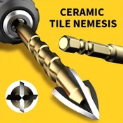 Resim 5 adet/7 adet 3-12mm Çapraz Altıgen Fayans Matkap Ucu Cam Beton Seramik Fayans Delik Açıcı, Tungsten Karbür Sert Alaşım Uç Seti Araçları 3 4 5 6 8 10 12mm 