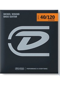 Resim Jim Dunlop Dbn40120 Nickel Wound Light Takım Tel 5 Telli Bas Gita 