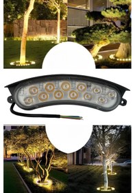 Resim 12 Watt Bahçe Armatürü Led Palmiye Ağaç Ve Sütun Aydınlatma Ip68 Dış Mekan Bahçe Aydınlatma Beyaz Beyaz 