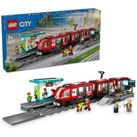 Resim LEGO® City Şehir Merkezi Tramvay İstasyonu 60423 - 7 Yaş ve Üzeri Oyuncak Tren ve Araç Meraklıları için Yaratıcı Oyuncak Yapım Seti (811P) 