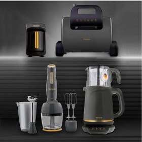 Resim Homend Mutfak Seti / Elektrikli Çeyiz Seti Gold Serisi Antrasit 