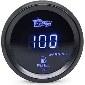 Resim 2 İnç 52mm Sayısal Yakıt Seviyesi Göstergesi, Direnc Tipi Sensör Uyumlu 240-33 Ohm , Mavi Işık Arka Planlı Modifikasyon Gösterici 