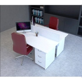 Resim Burovena Vena Nil Workstation Ikili Çalışma Masa 158Cm X 140Cm X 115H 