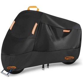 Resim Yunboo Motosiklet Koruması 210d Oxford Kumaşı - Su Geçirmez, Güneş Engeli, Toz Koruyucu - Siyah 3xl, Hava Dayanıklı, Gölgeleyici, Korumalı 