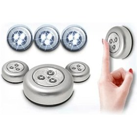 Resim Allians 3'lü Dokunmatik LED Kablosuz Spot Işık, Banyo ve Dolap Tavan Lambası 