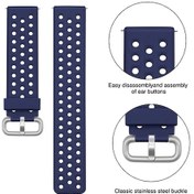 Resim Gaojunshop01 Fitbit Versa 2 Versa Lite Uyumlu Derin Mavi S Nefes Alabilir Silikon Spor Bileklik 