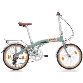 Resim Bianchi Vintage Katlanır Bisiklet Celeste 7v Celeste - Krem 