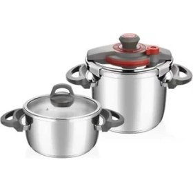 Resim Falez Klipso Ikiz Düdüklü Tencere Seti (4 + 7 Litre) 