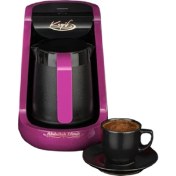 Resim Fuşya Renkli Türk Kahvesi Makinesi, Şık ve Kullanışlı Tasarım 