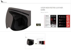 Resim -Mt Kask Retro Leather seffaf (100194) Vızor Kask Camı 