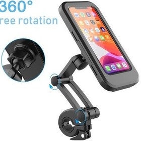 Resim Artfulabode Motosiklet Bisiklet Su Geçirmez Telefon Tutucu Braketi Siyah Gidon Destek Çerçevesi Nr Siyah 