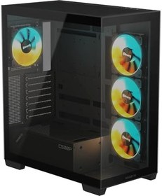 Resim GIGABYTE C500P ST 50mm Soğutma Mesafeli RGB Cam Mid-Tower Kasa (Siyah) 