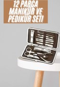 Resim Ronanna Tırnak Bakım Seti Tırnak Düzeltme Batık 12 Parça Çanta Tipi Manikür Pedikür 
