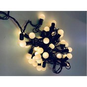 Resim 5 Metre 28 Mini Top Led Sarı Işık Fişli Siyah Kablo 