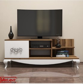 Resim Variant Variant Sultan Tv Sehpasi Tv Ünitesi (Ceviz-Beyaz) 
