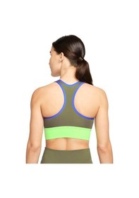 Resim Nike W Nk Df Swsh Lngln Bra Kadın Kahverengi Antrenman Sporcu Sütyeni Cz4496-222 Yeşil 