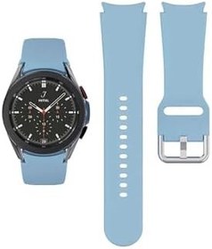 Resim Samsung Galaxy Watch 7 44 mm Kayış Orijinal Kavis Tasarımlı Silikon Kordon Açık Mavi 