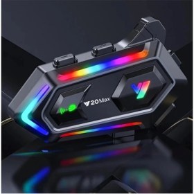 Resim Similar Y20 Motosiklet Bluetooth 5.3 Kask Intercom 2 Kişi 300 Metre Eşleşme Özellikli 