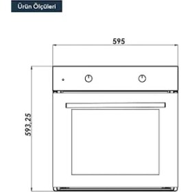 Resim Teknocan B66-S2 Beyaz Cam Fırın 