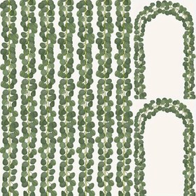 Resim 12 adet UV Dirençli Yapay Eucalyptus Çelenk - Toplam Uzunluk 1200cm, Düğün Dekoru, Şömine Detayları ve Ev Dekorasyonu için Zengin Yeşillik Sarmalları, Dayanıklı Plastik, Güç Gerektirmez, İç/Dış Mekan Kullanımı için Gerçekçi Yapay Yeşillik, Düğün Dekoru 