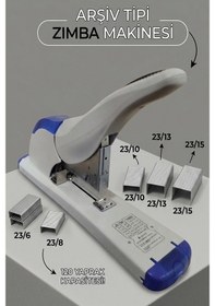Resim Büyük Boy Zımba Makinesi 1 Adet Kangaro Ds-23s15fl Arşiv Tipi Zımba Makinası 120 Yaprak Kapasiteli Büro Zımba Teli Kollu 