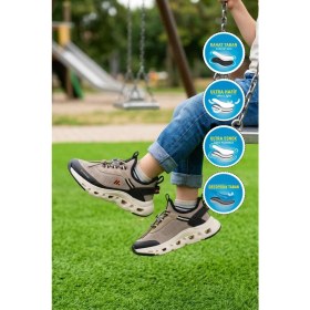 Resim Minican Kum Siyah Geniş Kalıp Ortopedik Erkek Çocuk Spor Ayakkabı BXZ001 F 