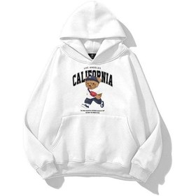 Resim Unisex California Bear Sweatshirt Beyaz Beyaz 