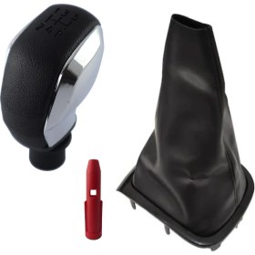 Resim Moda Renault Fluence Siyah Vites Körüğü ve Krom Spor Vites Topuzu 