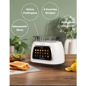 Resim Retro Tasarımlı, Pratik ve Şık Ekmek Kızartma Makinesi 