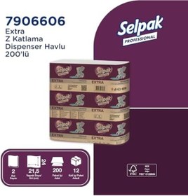 Resim Selpak Professional Z Katlı Dispenser Havlu,12 X 200 Yaprak 