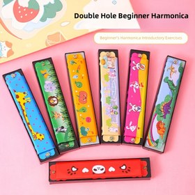 Resim 1 Adet Canlı Başlangıç Harmonikası - Renkli Karikatür Temalı Tasarımlar, Dayanıklı Demir Yapı, Kolay Öğrenme İçin Çift Delik, Kılıf Dahil Değildir 