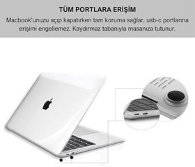 Resim Klasse MacBook Air 13.6 inç 2022-2023-2024-2025 M4/M3/M2 Çip ile Uyumlu Şeffaf Dayanıklı Koruyucu Kılıf, Ultra İnce Kabuk Koruma Sert Kapak A2681 A3113 A3240 (Şeffaf) 