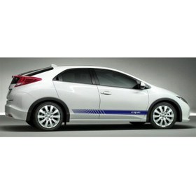 Resim Yarımada Bahçe YB Honda Civic Yan Kapı Yazılı Sticker Etiket Modeli 2 