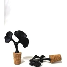 Resim Storemax Siyah Figürlü 2 Adet Mantar Tıpa - Şarap Yağdanlık Şişe 