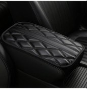 Resim Cloud011 Siyah Mavi Araç Aksesuarları Sünger Ve Pu Deri Elmas Dinlenme Kapağı Konsol Koruyucu 