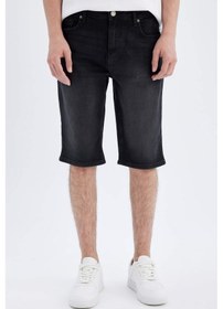 Resim DeFacto Regular Fit Jean Bermuda Şort C2694AX24SMNM40 