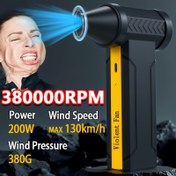 Resim 380000RPM Kablosuz Şiddetli Fan, 3 Hız Kablosuz Hava Temizleyici, 10000mAh USB-C Şarj Edilebilir, Bilgisayar Klavyesi, Kar, Dış Mekan, Ev ve Araba Temizliği için Soğutma Turbo Jet Fan - En İyi Erkek Gadget Hediyesi 