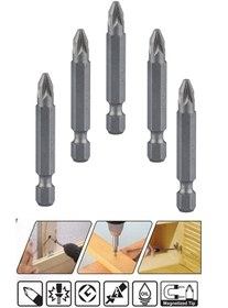 Resim KL HOME 5 ADET - Pz1 Boy= 50 Mm BİTS UÇ- ŞARJLI ELEKTRİKLİ MATKAP VİDALAMA APARATI 