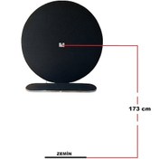 Resim Dartsan Raf Düzenekli Dart Arkalık. Yuvarlak Siyah 72 CM Çap 