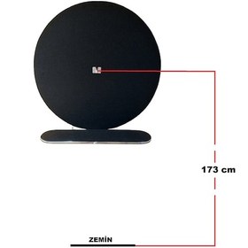 Resim Dartsan Raf Düzenekli Dart Arkalık. Yuvarlak Siyah 72 CM Çap 