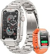 Resim Smartwatch İzle Adam Cevap Aramalar: 1.57" Fitness Tracker Pedometre Kalp Hızı Monitörü Bilek Kan Basıncı AI Ses Yardımcısı IP67 Su Geçirmez Akıllı İzle Android iPhone için 